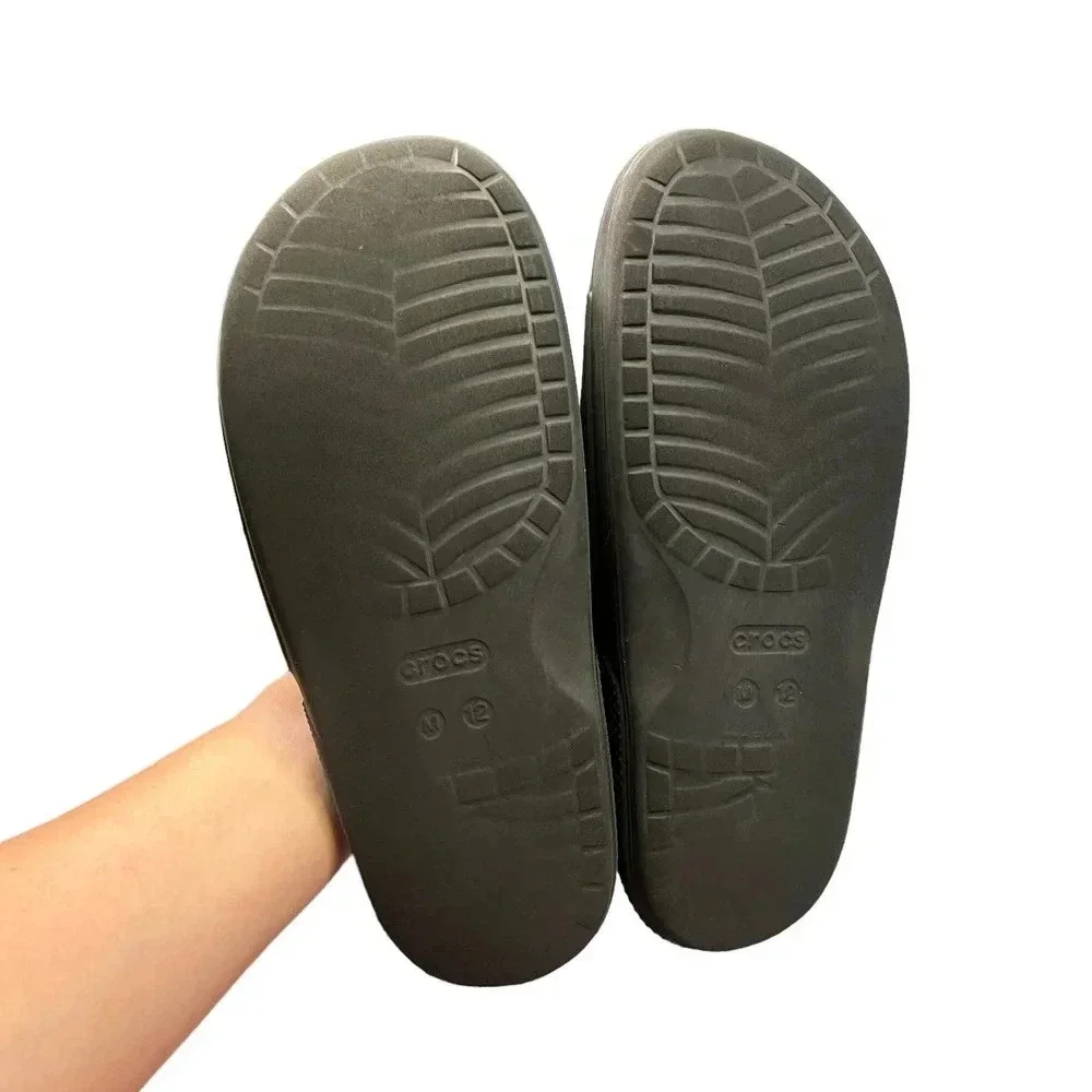 Crocs Classic Iconic‎ Comfort Slide Sandal Black Beach Neutral Comfort Men's 12